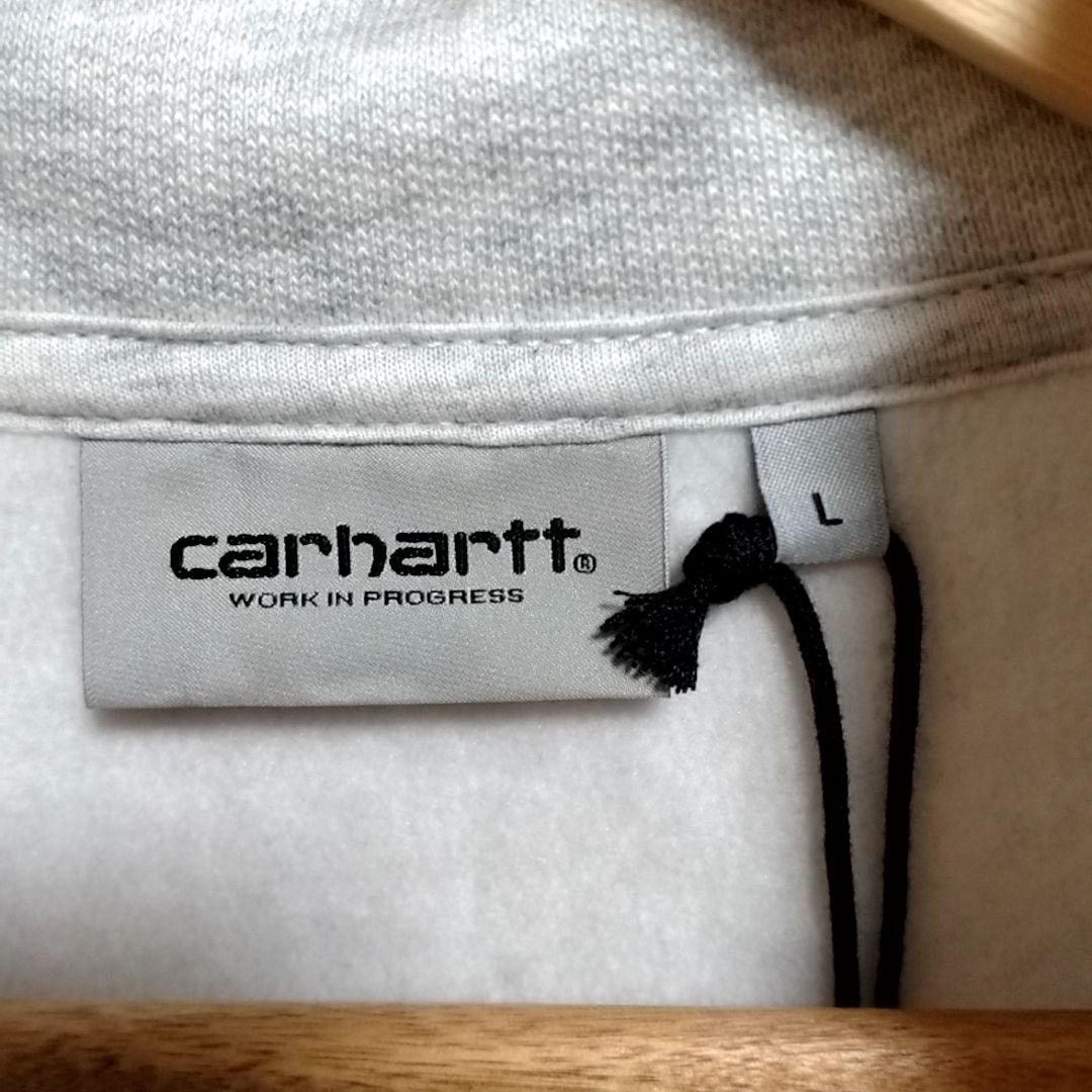 カーハート　Ｌ　ハーフジップ　アメリカン　スクリプト　スウェットシャツ　グレー