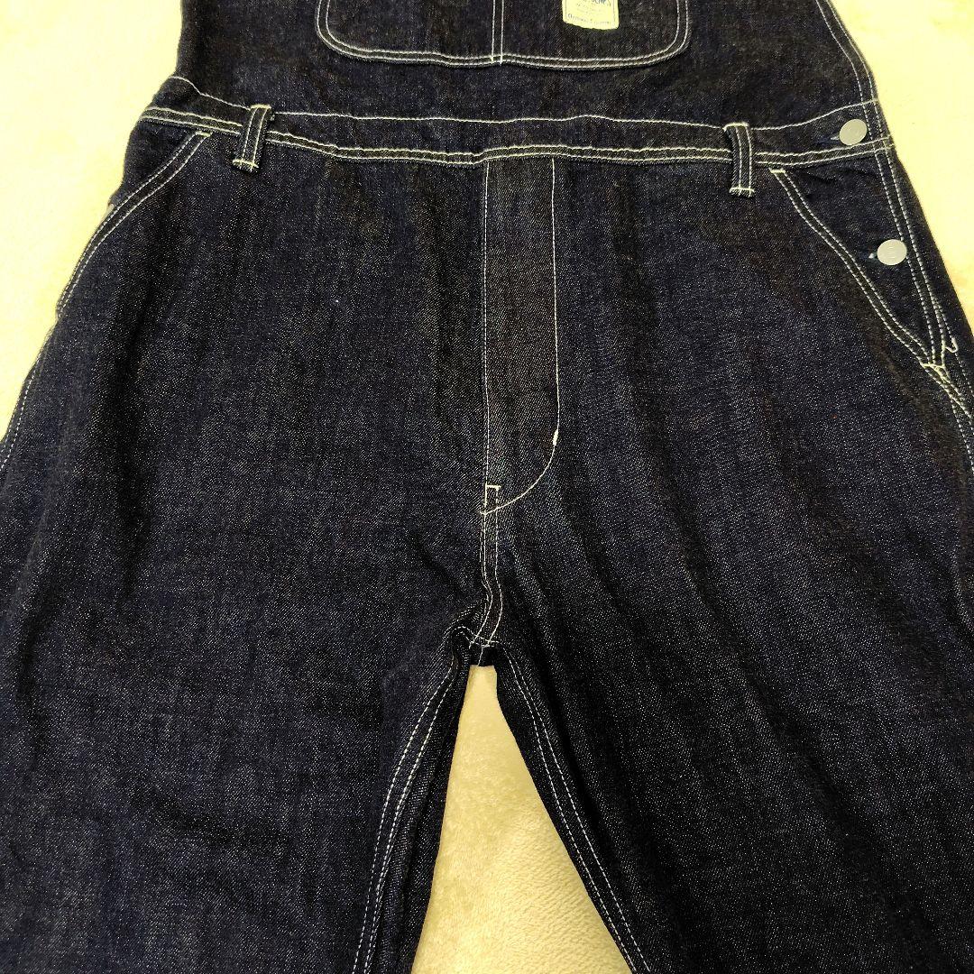 【美品】児島ジーンズ 濃紺 デニム つなぎ オーバーオール XL 日本製