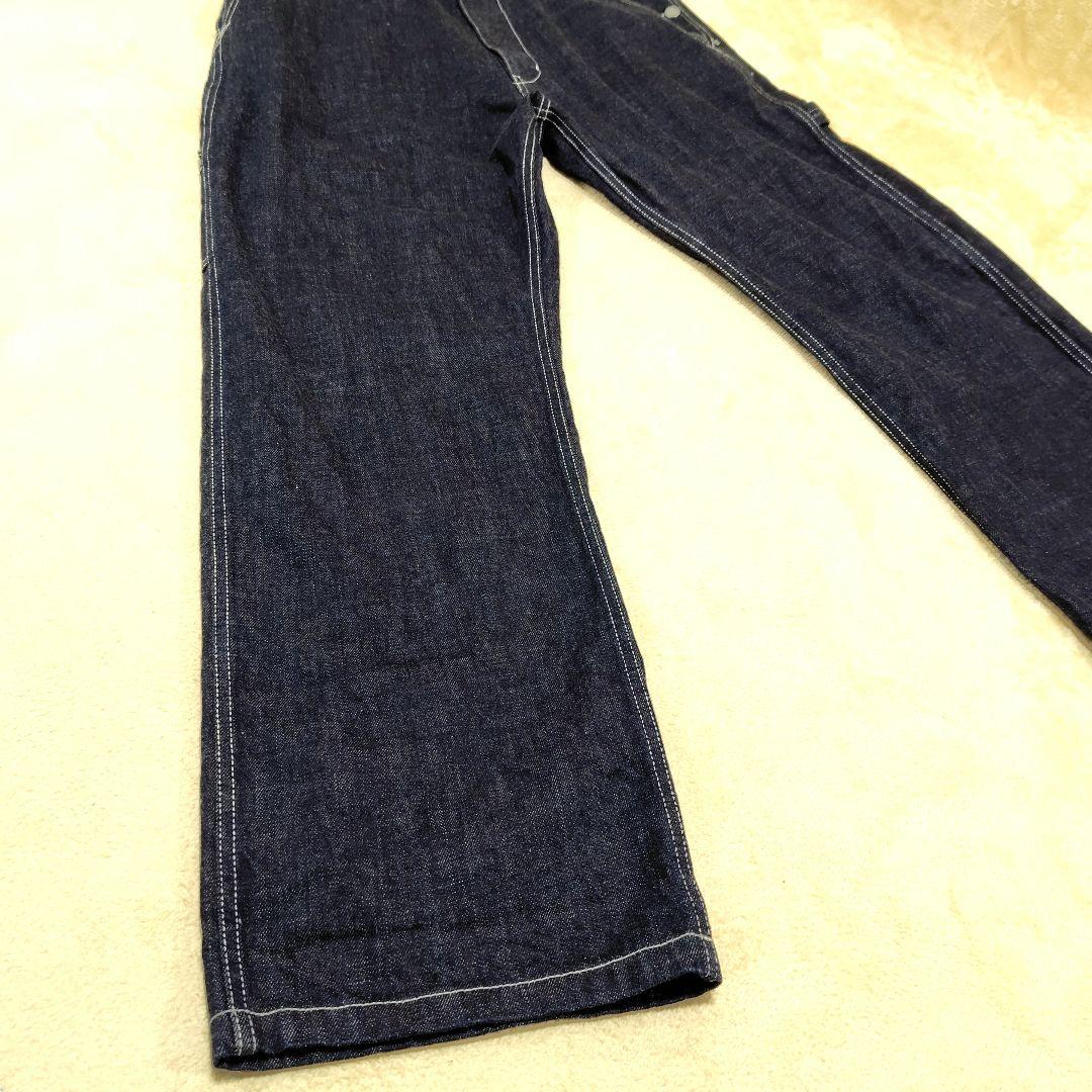 【美品】児島ジーンズ 濃紺 デニム つなぎ オーバーオール XL 日本製