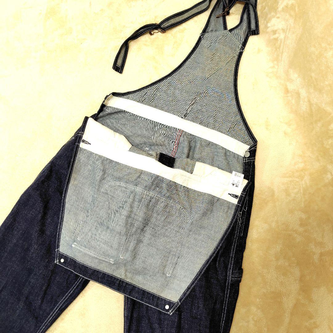 【美品】児島ジーンズ 濃紺 デニム つなぎ オーバーオール XL 日本製