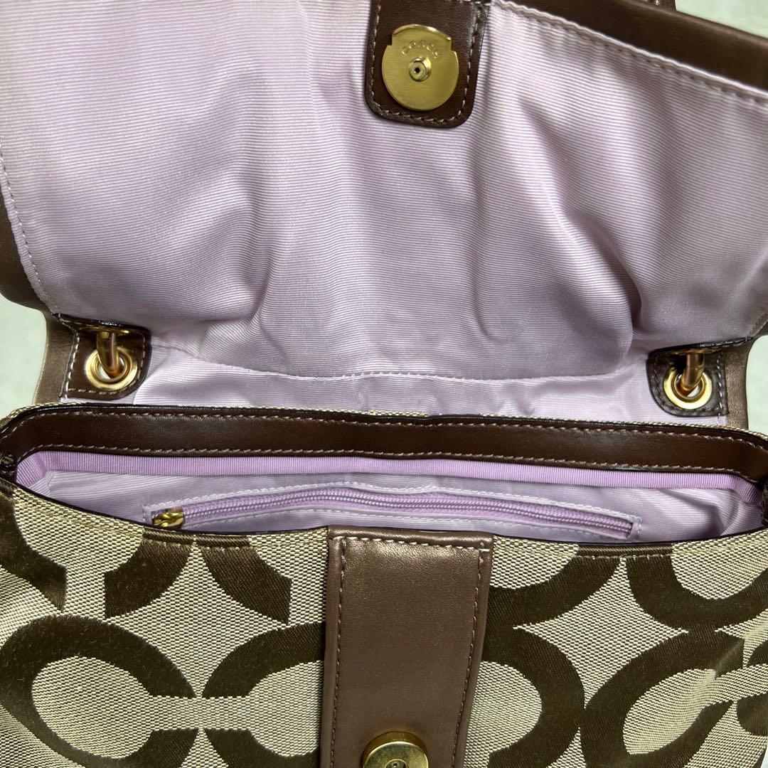 コーチ オプアート ワンショルダーバッグ アクセサリーポーチ パーカー