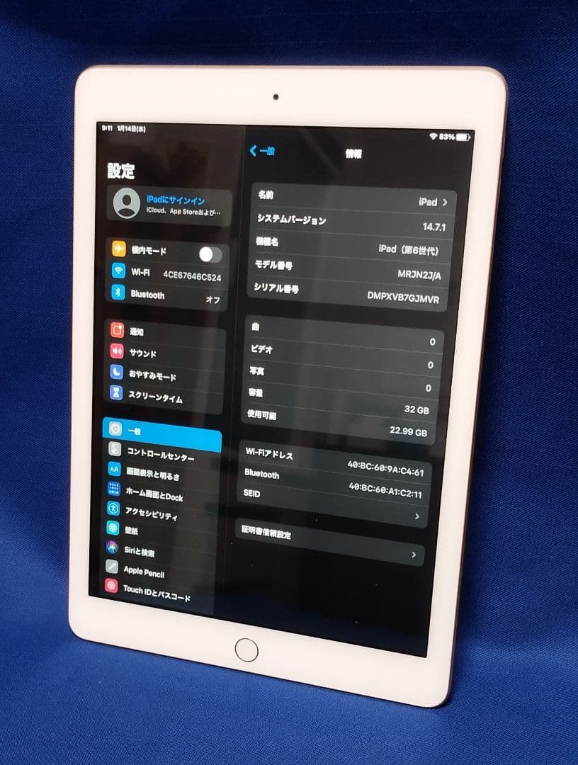 ✿Apple iPad 第6世代 Wi-Fi 32GB 【美品】ゴールド
