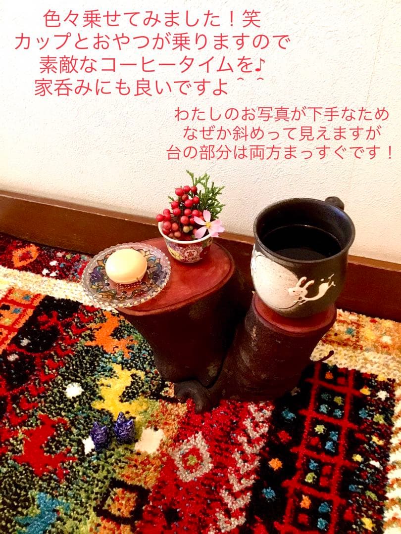 希少縁起木！天然木斛【年輪2つ！森と大自然の切り株飾り台】インテリア台＊植物台