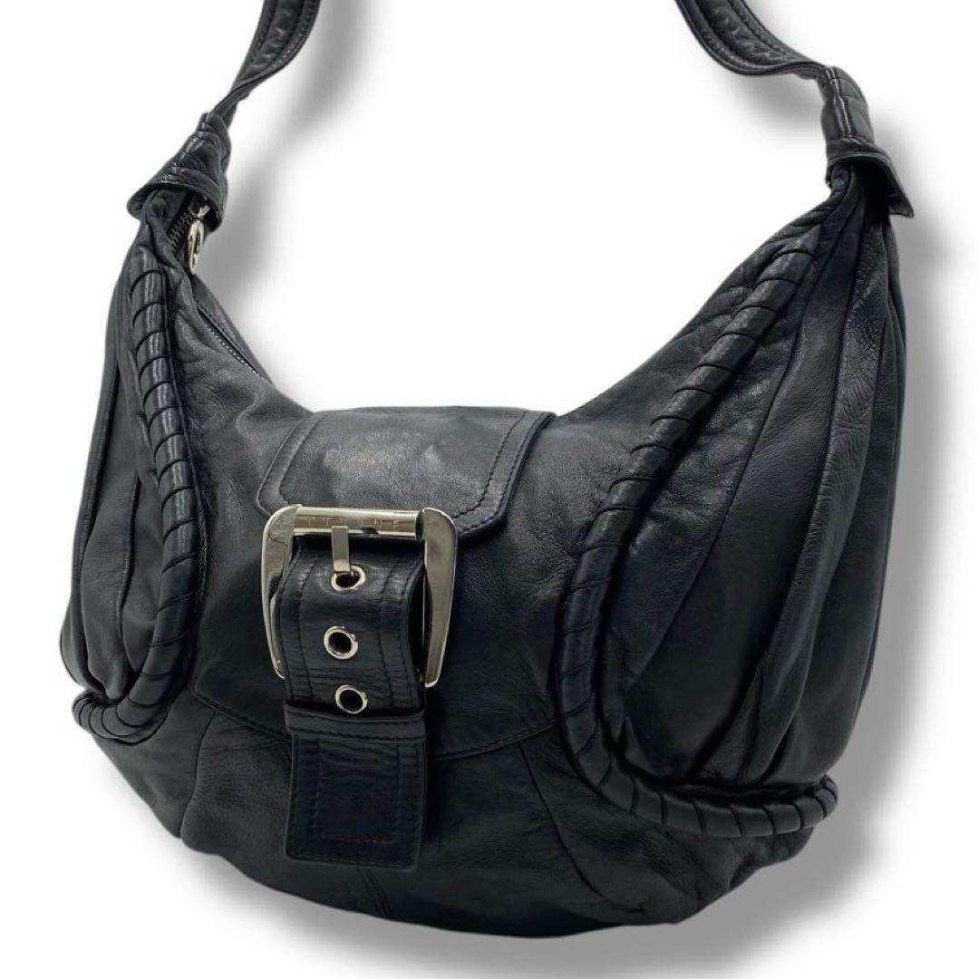 美品 CELINE バックル レザー バッグ Y2K Vintage セリーヌ