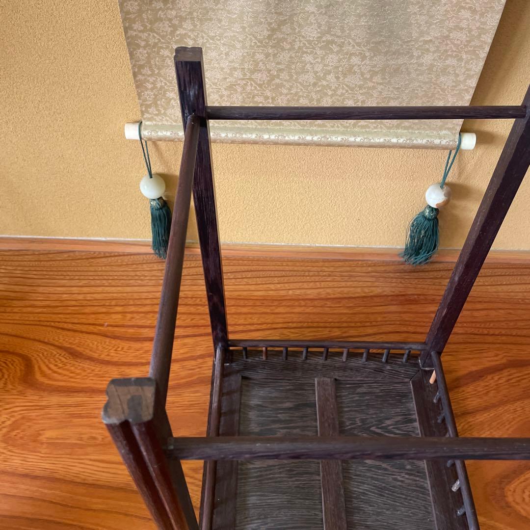 唐木懸崖1.1尺 盆栽台 黒檀 ビンテージ品 昭和レトロ 高卓(こうしょく)