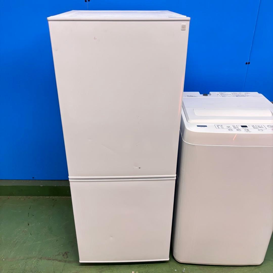 673 ホワイト　冷蔵庫　洗濯機　セット　小型　一人暮らし　2ドア　右開き　綺麗