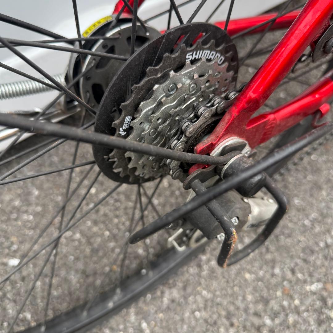 y25e22街乗り用自転車 27インチ カゴ/鍵/オートライト/6段変速付