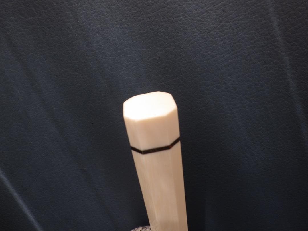 ゆ*う様 ㊧薄刃包丁★人工象牙カスタム銀巻三段柄/手研ぎ済み★左利き用