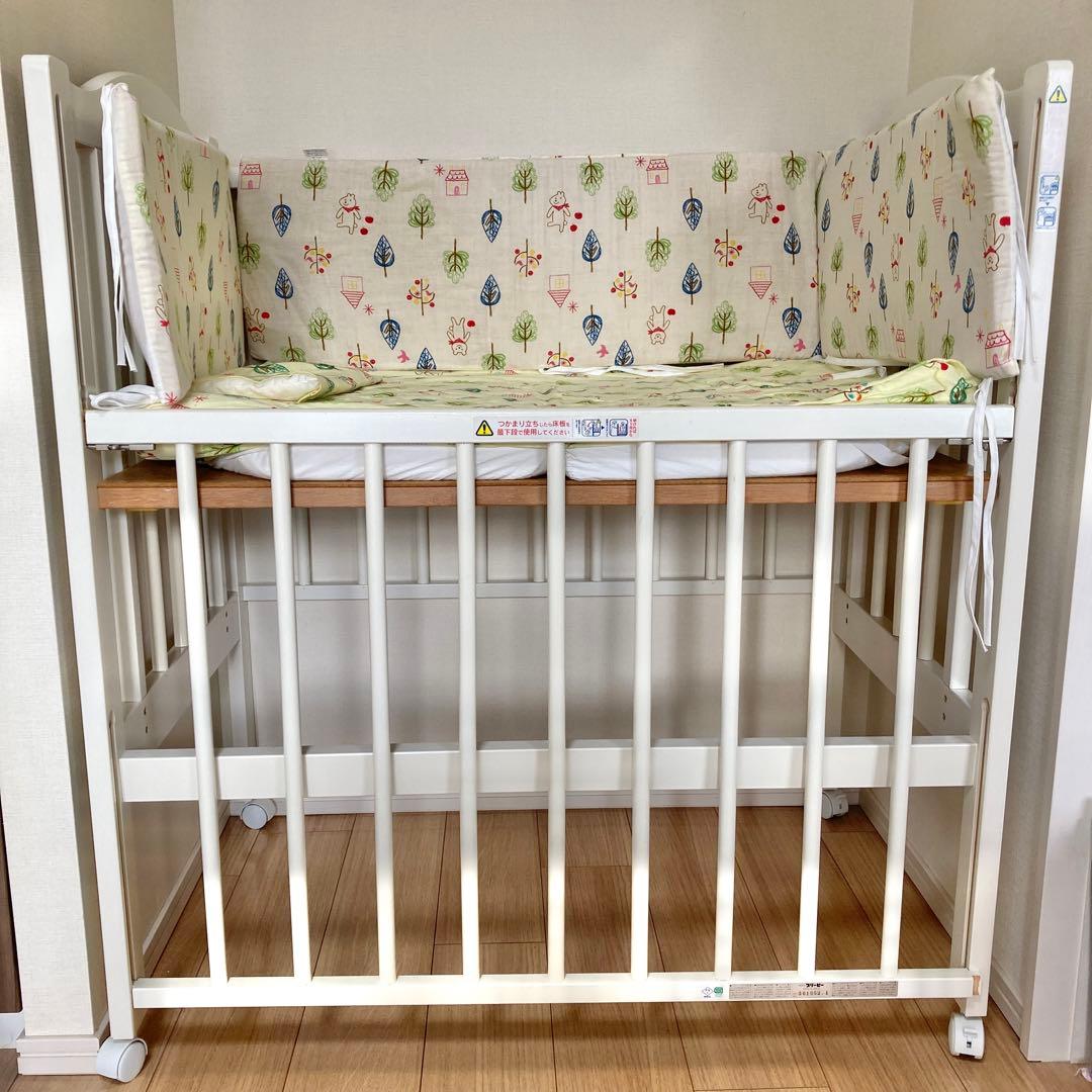 【匿名】　日本製　ベビーベッド　ファンシーミニ　石崎家具