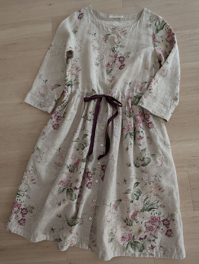 CABBAGES & ROSES　キャベジズ & ローゼス　リネンワンピース