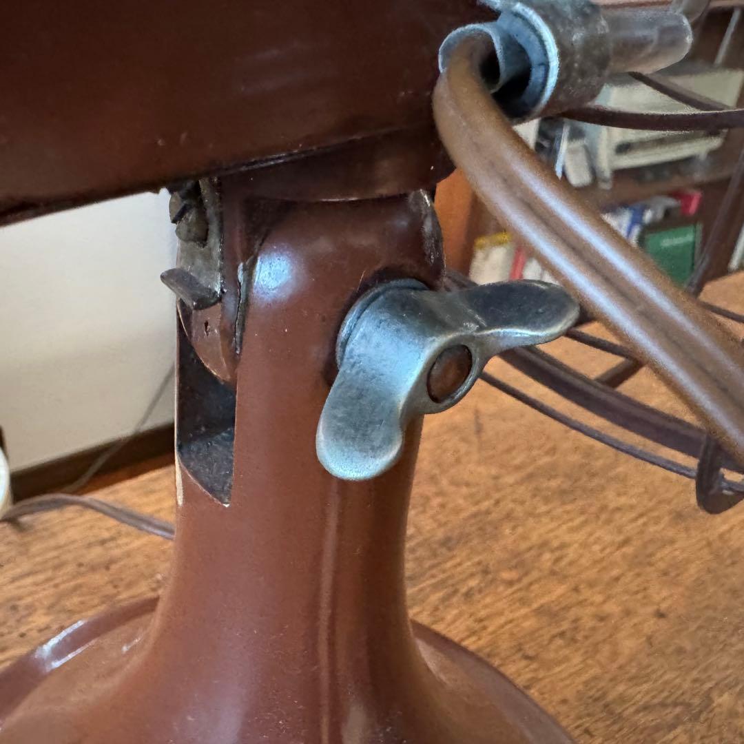 昭和レトロ稼働品　KDK ヴィンテージ扇風機　チョコレートブラウン