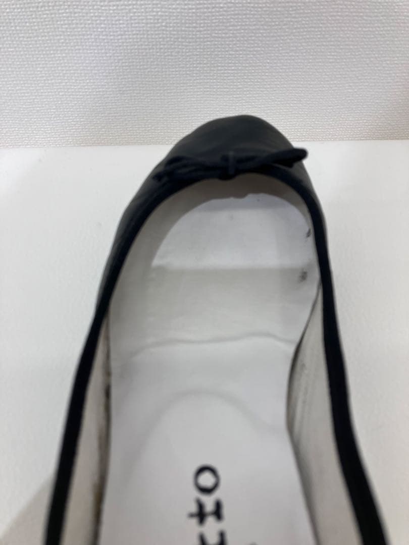 repetto リボン　バレエシューズ　太ヒール　黒　36
