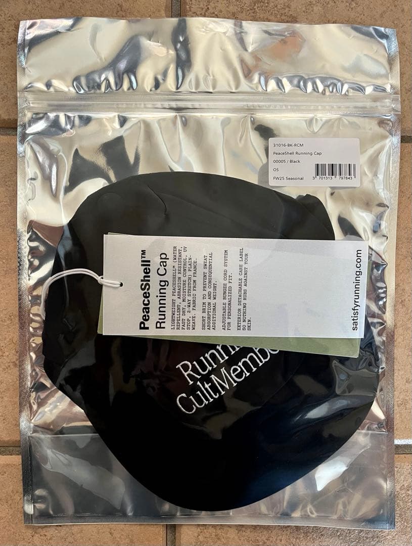 【新品】SATISFY Running Cult Member Cap 黒