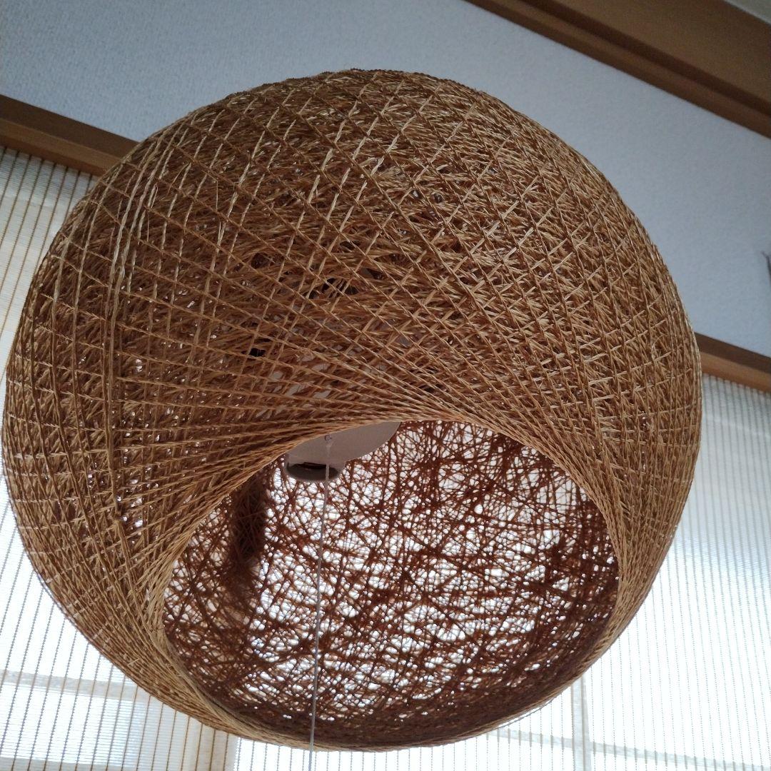 天然素材の球形ランプシェード＆ソケット＆電球のセット