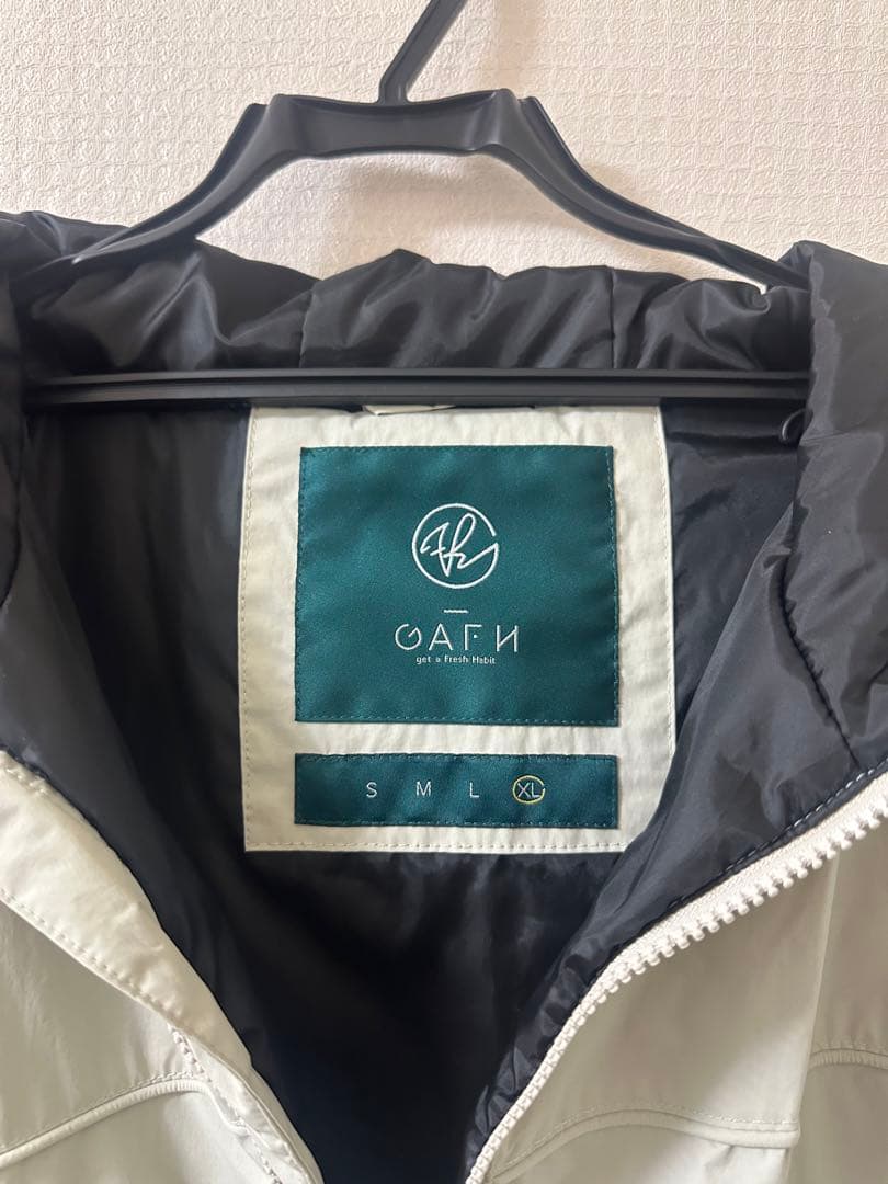 スノーボード GAFH Piping Hood Zip Up WG White Grey
