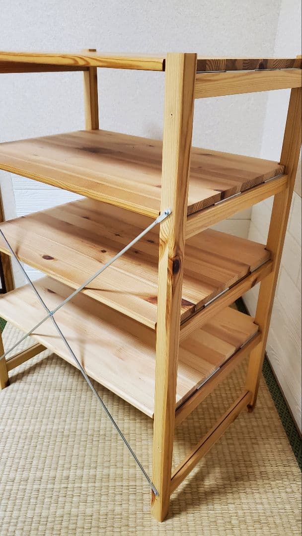 無印良品　パイン材ユニットシェルフ・５８ｃｍ幅・小　追加棚板付き