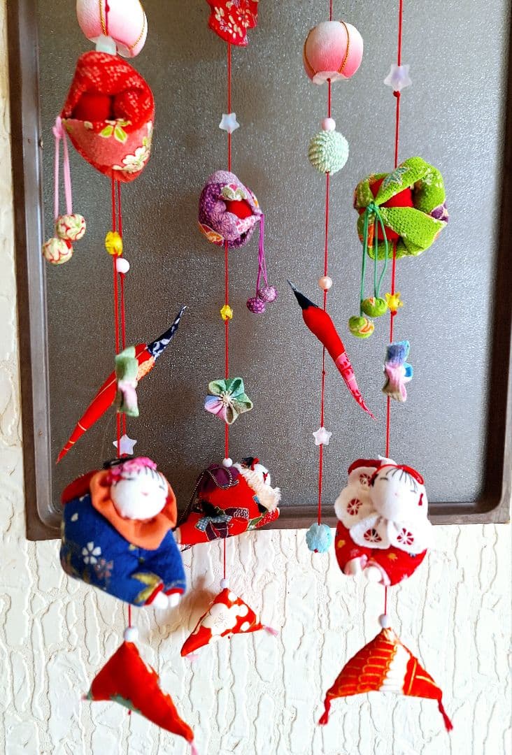 押し絵、タペストリ－、フレ－ム、「雛人形吊るし飾り」