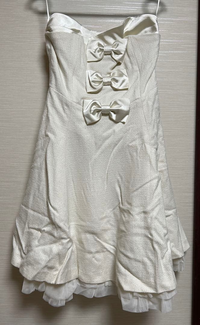 新品 Jesus DIAMANTE 3つリボン姫ワンピース 白