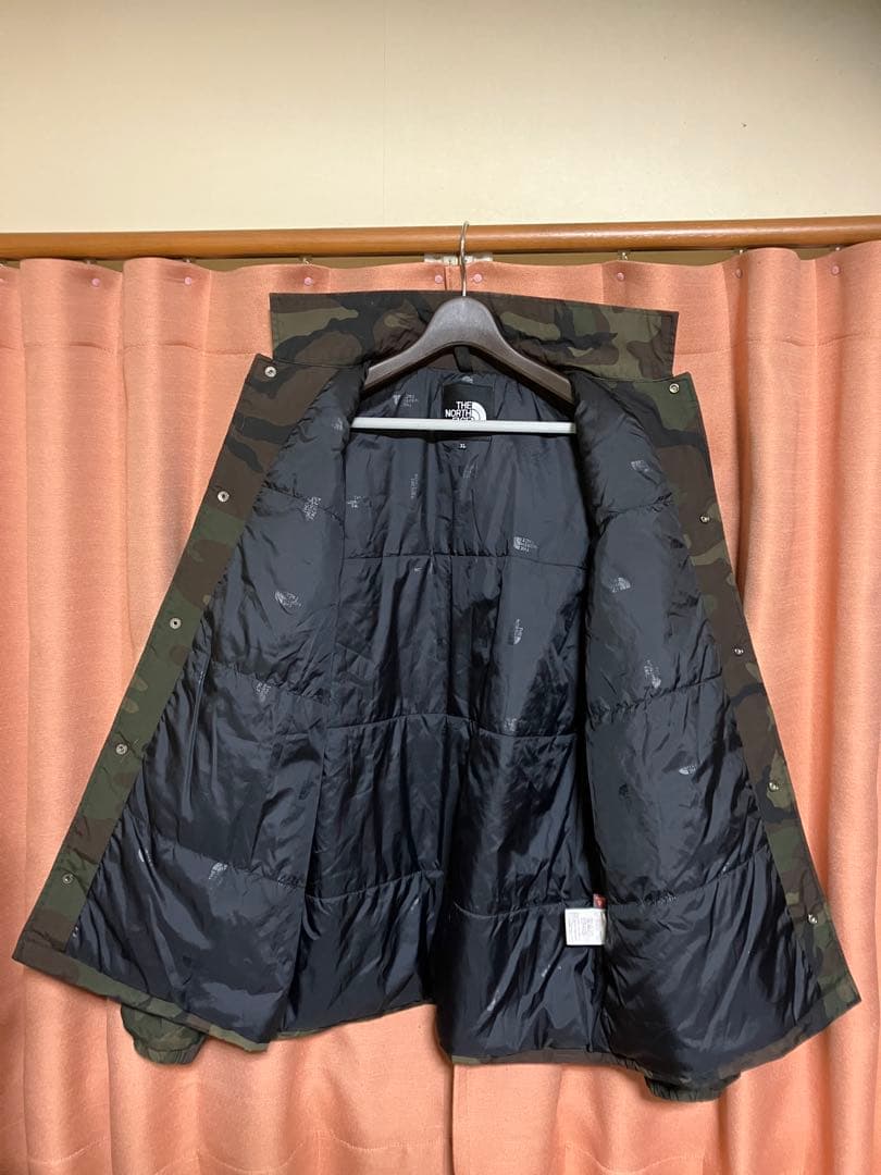 【美品】ノースフェイス☆カモ柄☆コーチ ジャケット☆迷彩☆XL☆HYVENT