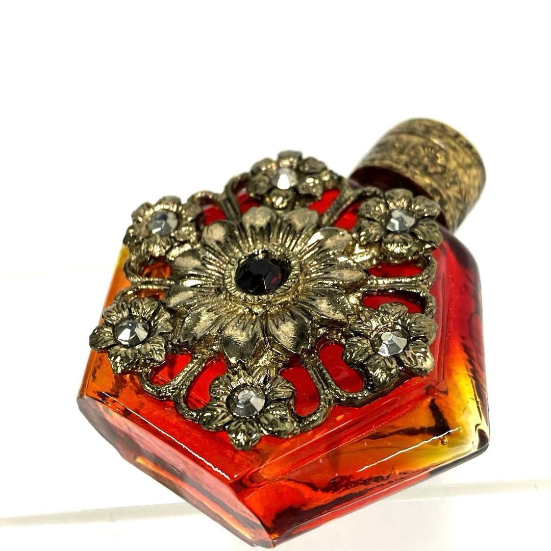 アンティーク☆Bohemia☆ボヘミアンガラス☆香水ボトル☆ミニボトル☆ブラウン