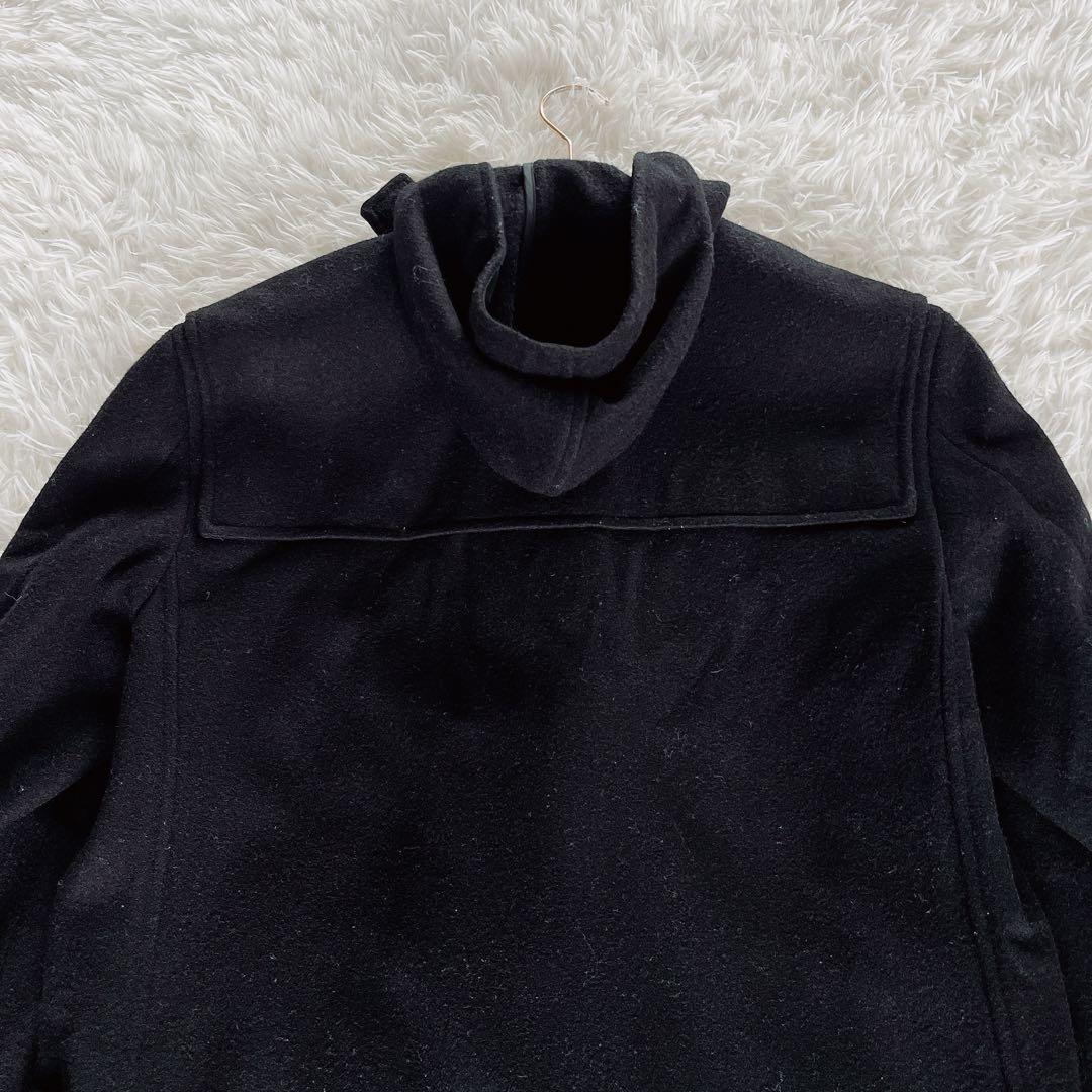 【MHL. 】ダッフルコート ウール メルトン生地 ブラック L サイズ