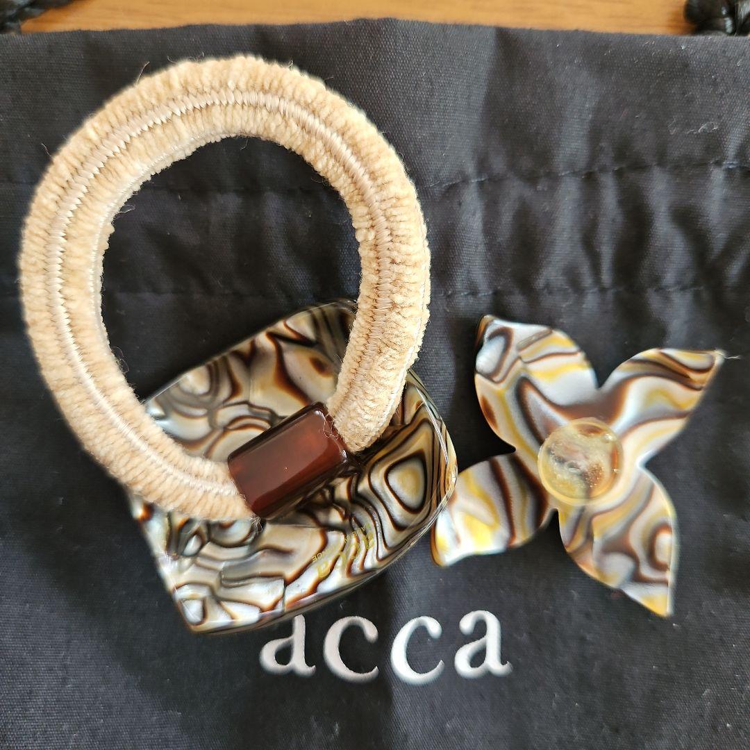 acca 美品✨ヘアクリップ&難ありヘアゴム2個セット