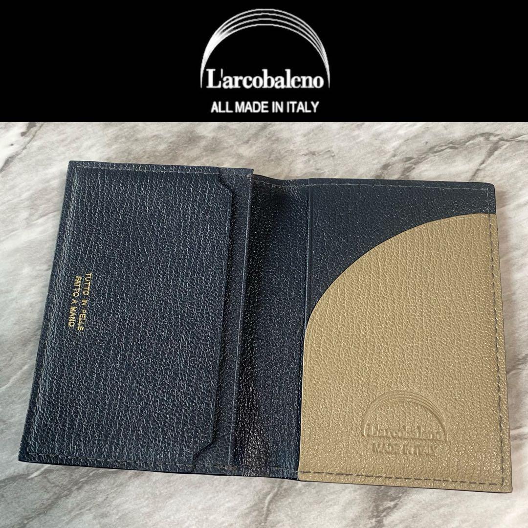 2371【レア★新品 定価2.2万円】ラルコバレーノ★名刺入れ★レザー★本革★