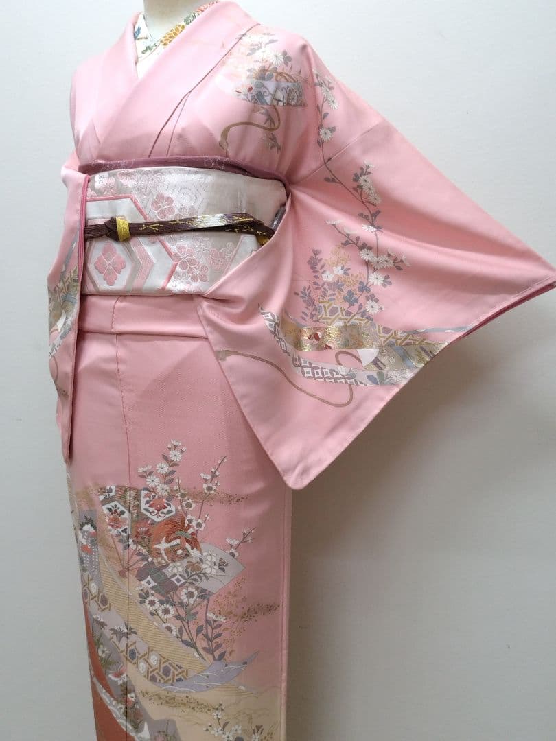 734　半額セール　正絹　高島屋誂え　未使用品　友禅　訪問着　4点フルセット