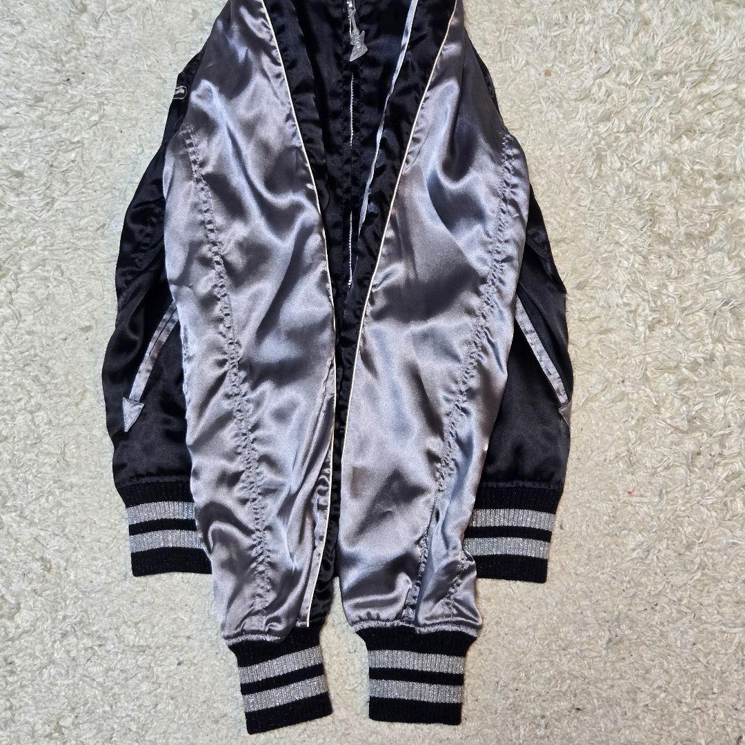 ヒステリックグラマー バイクガール スカジャン 2AB-5940　F 刺繍　灰黒