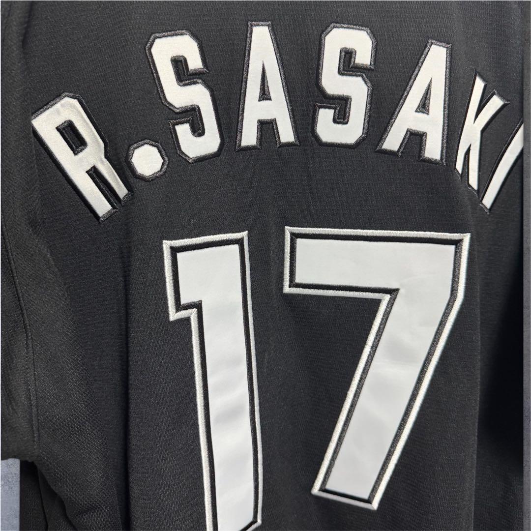 【美品】千葉ロッテ/佐々木朗希　ビジターユニフォーム　Oサイズ