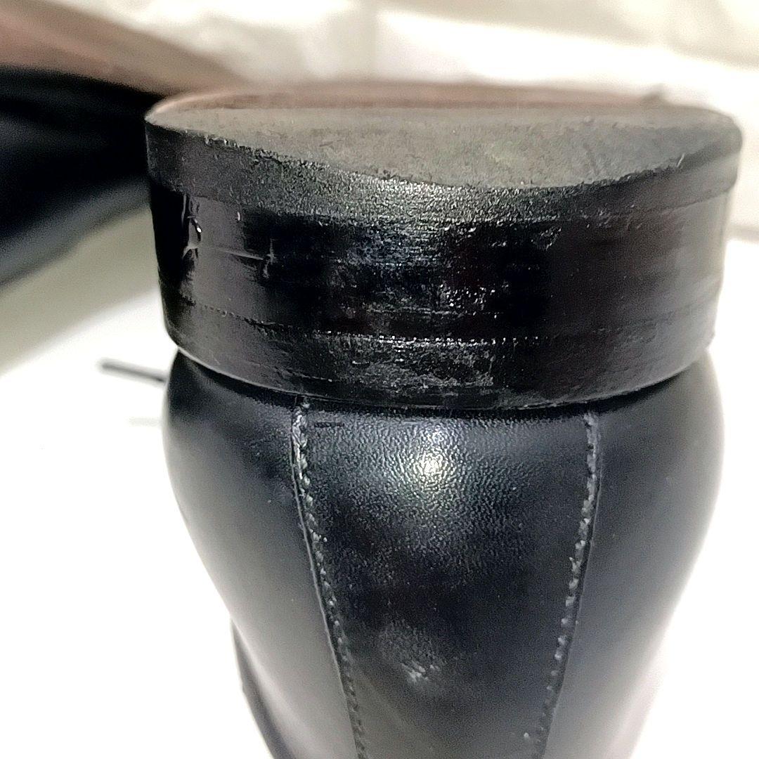 【美品】Berwick　バーウィック　内羽根　レザー　ストレートチップ　ブラック