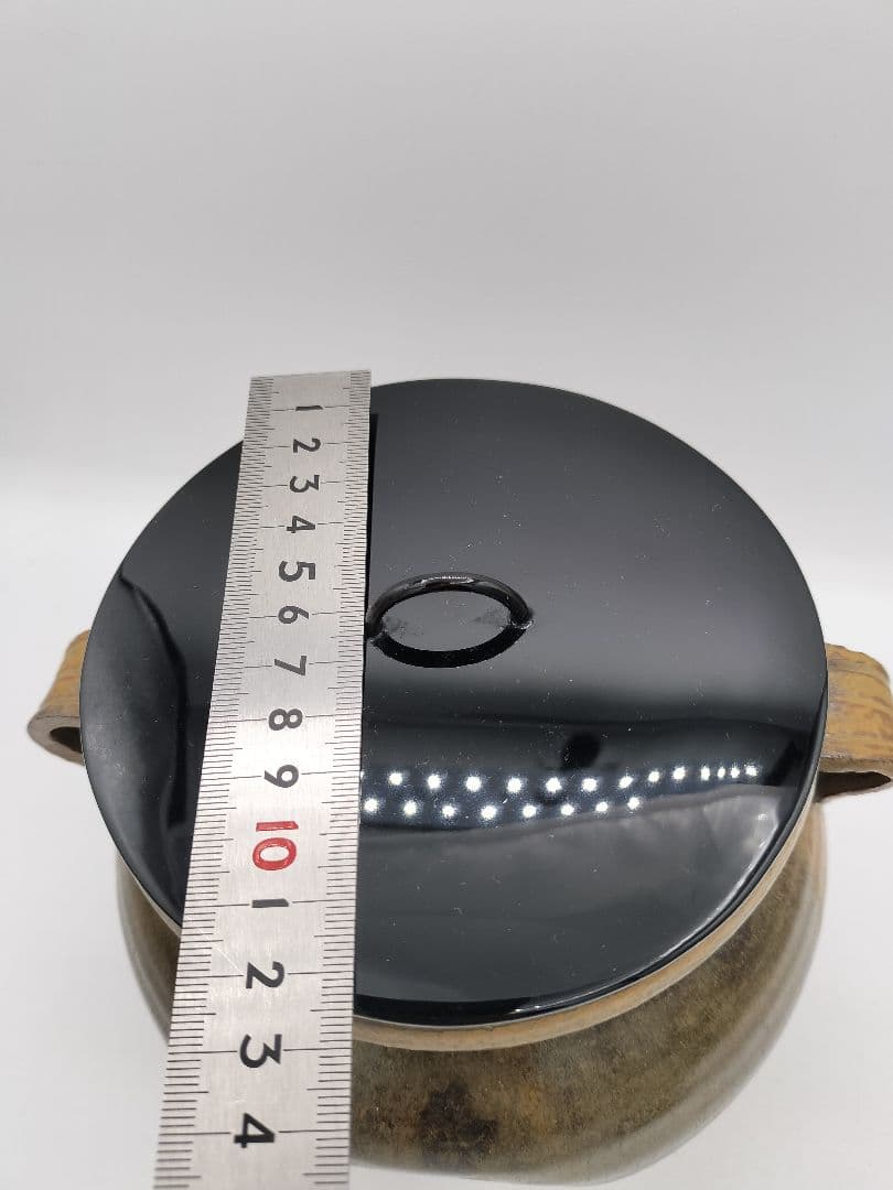 c528 水指 志戸呂 笹耳　広前心斉 替蓋付 遠州七窯　木箱 茶道具