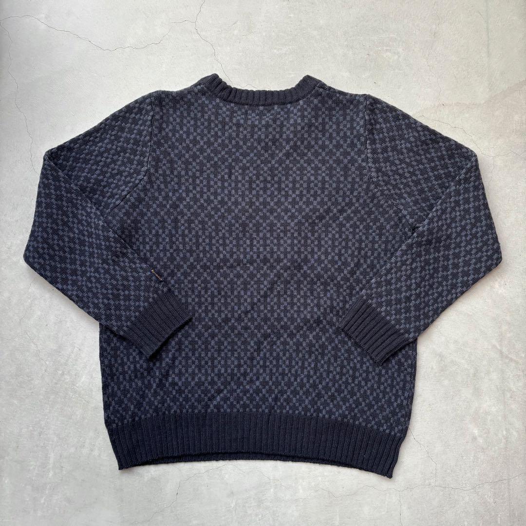 【美品】PEARLY GATES ウール混ニットセーター 宇宙 ワッペン ロゴ