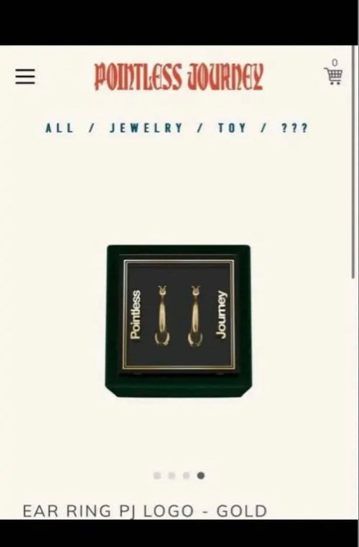 アクセサリー POINTLESS JOURNEY EAR RING PJ LOGO -GOLD