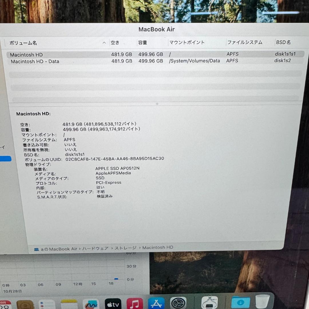 MacBook本体 Apple MacBook Air 9.1 i5 8GB 512GB