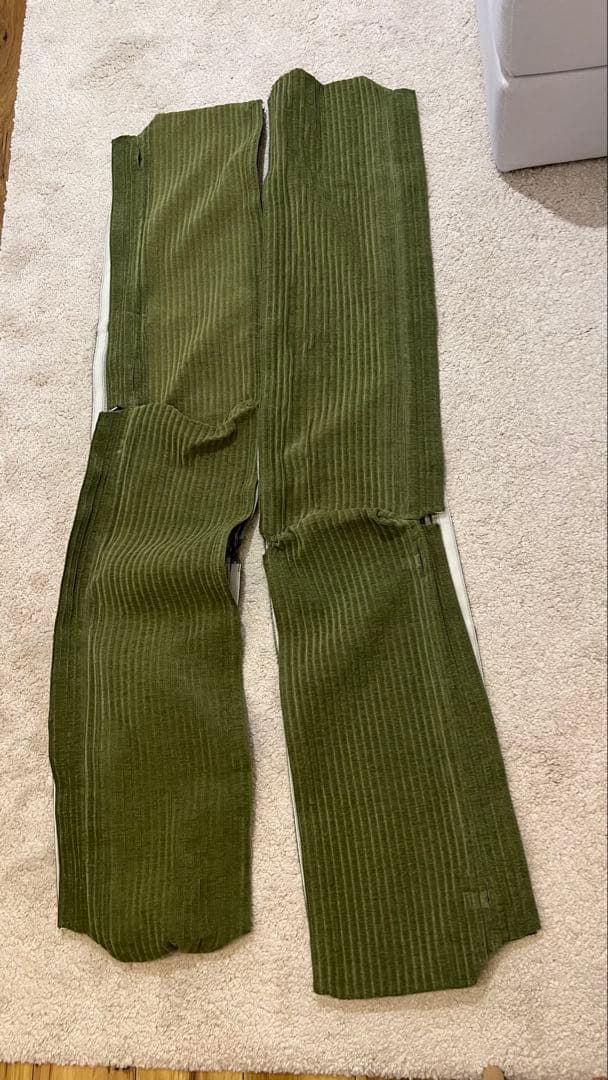 IKEA イェッテボ 1.5人掛け用カバー×2 サムサーラダークイエローグリーン