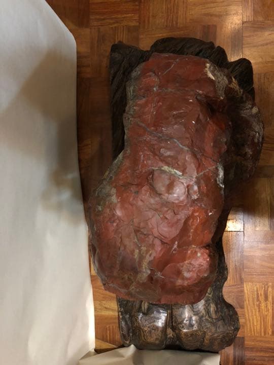 佐渡銘石　赤玉石　赤石　85kg