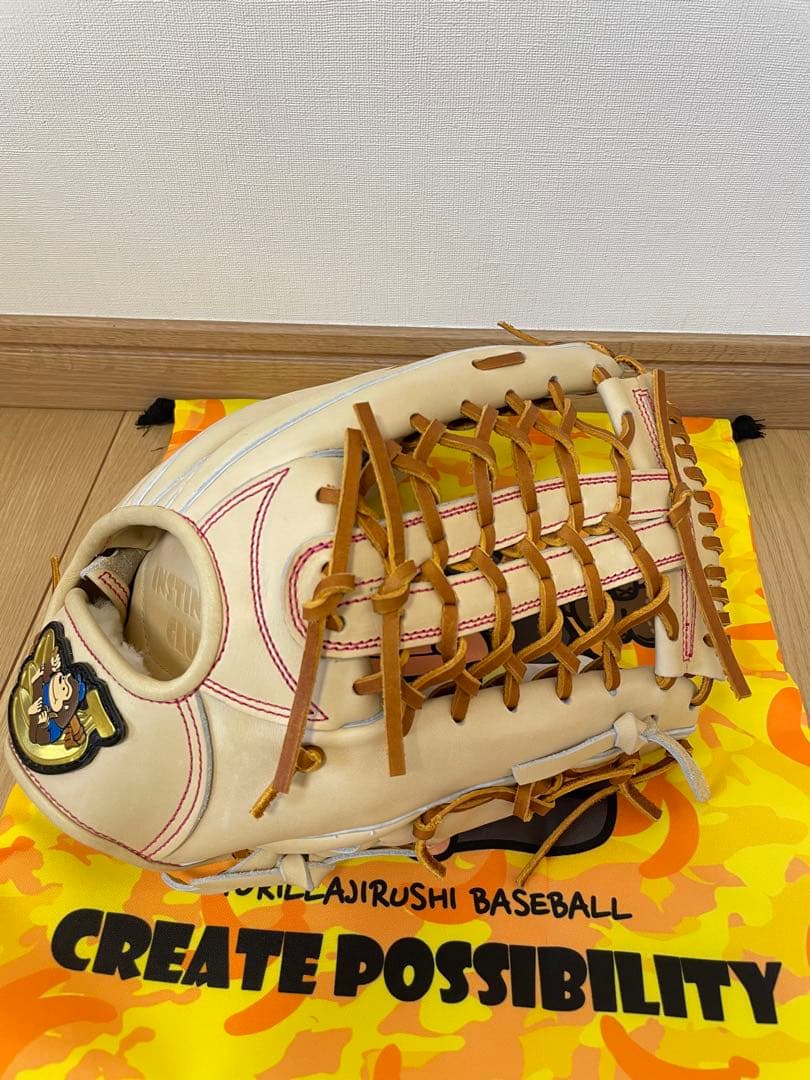 新品未使用‼️ごりら印の野球道具カタログ外限定 硬式外野手用グローブ
