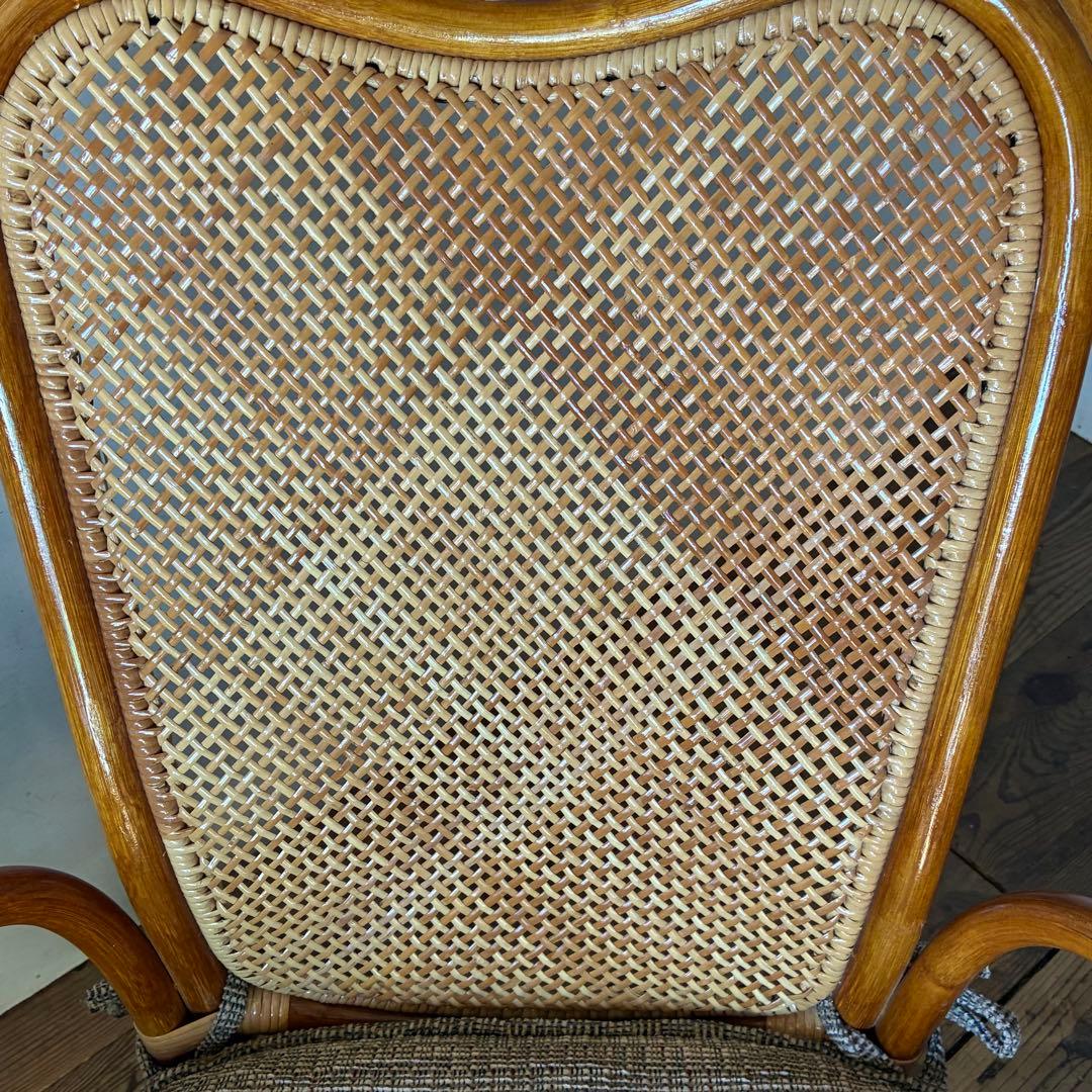 未使用 保管品 ラタン ラウンジチェア 回転式