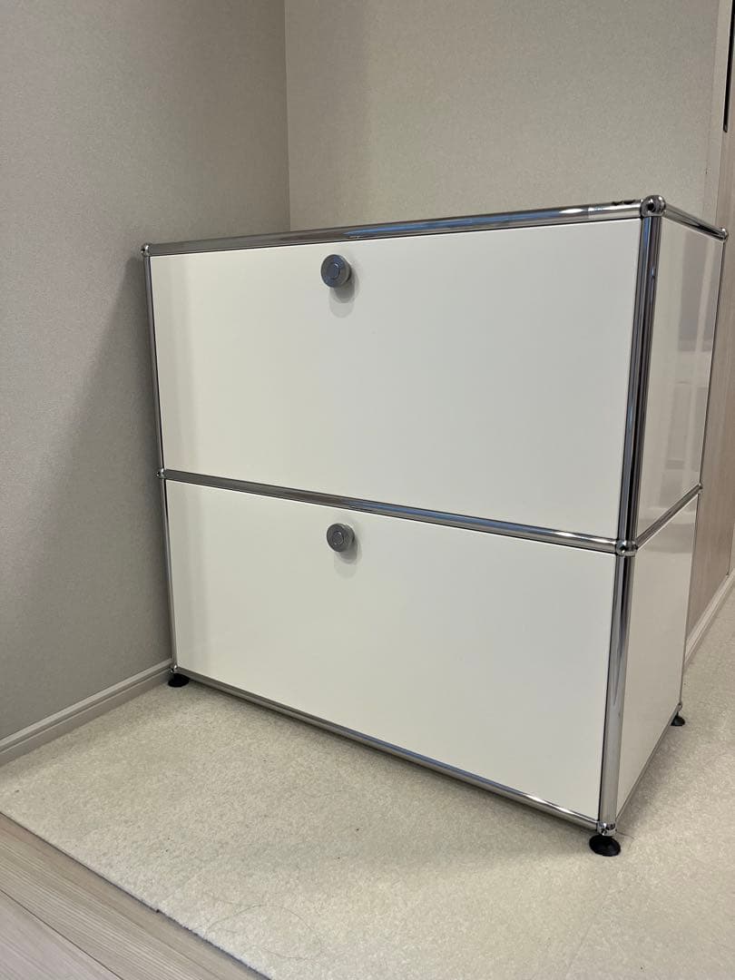 USM ハラー　2段キャビネット　サイドボード　未使用品　ピュアホワイト