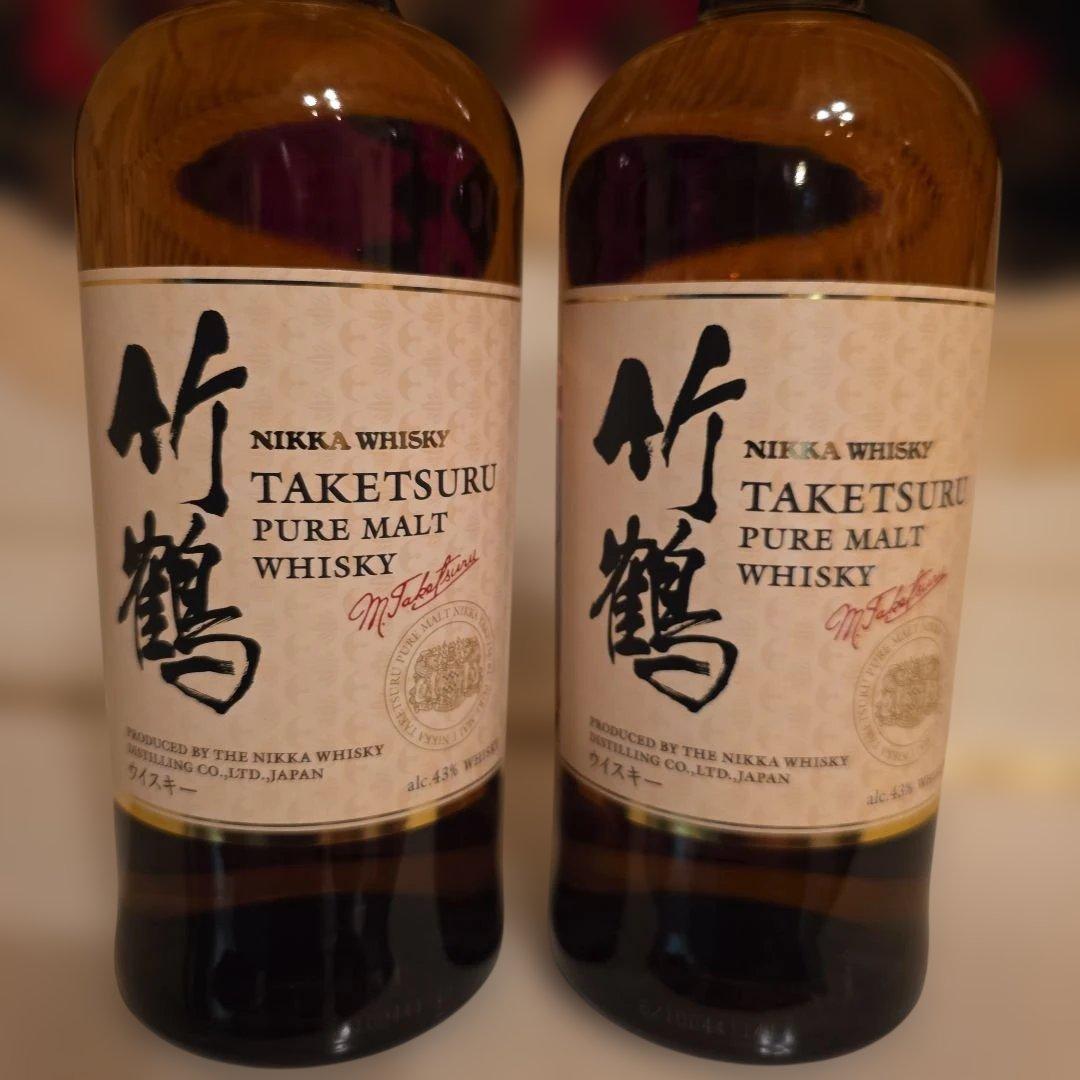 (入手困難) [ NIKKA ] 竹鶴 ピュアモルトウイスキー(新品) ２本 !