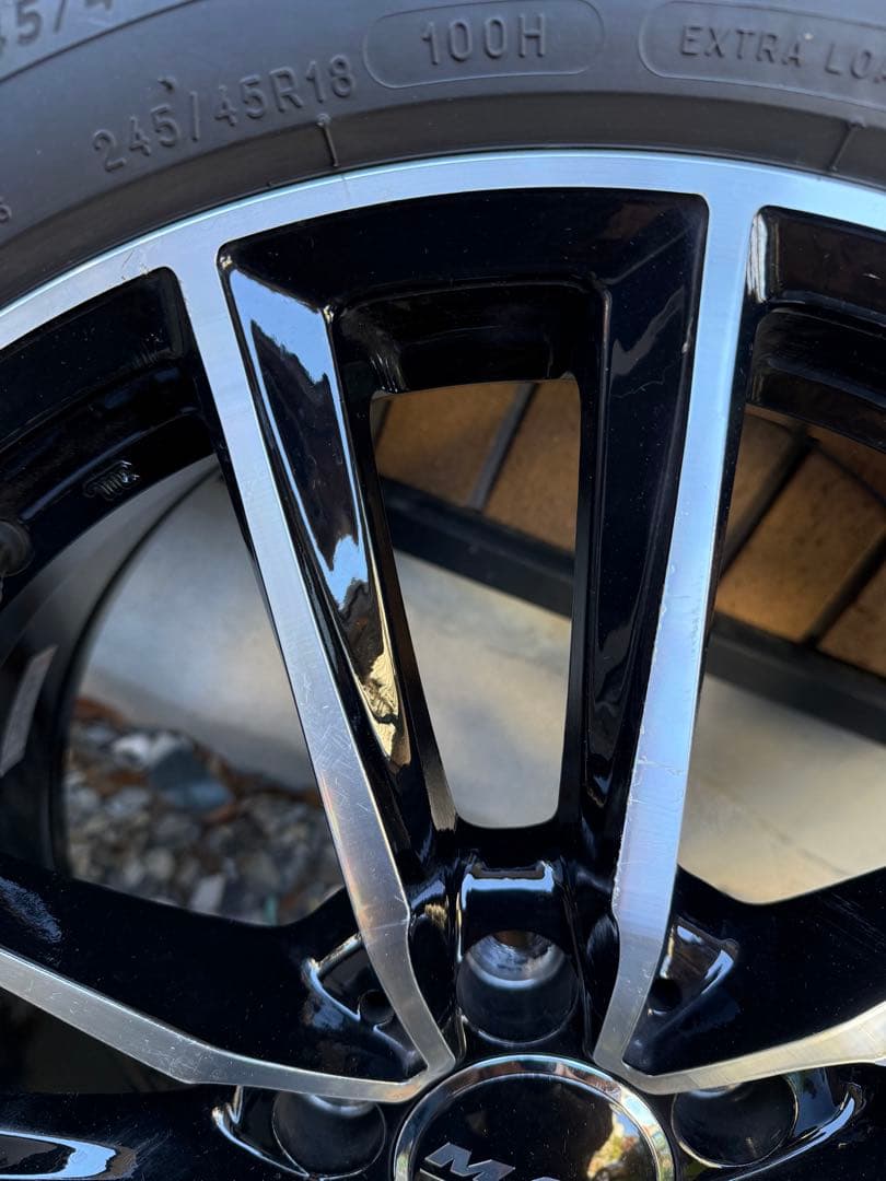 ①メルセデスE300用245/45 R18 ミシュランスタッドレスMAKホイール