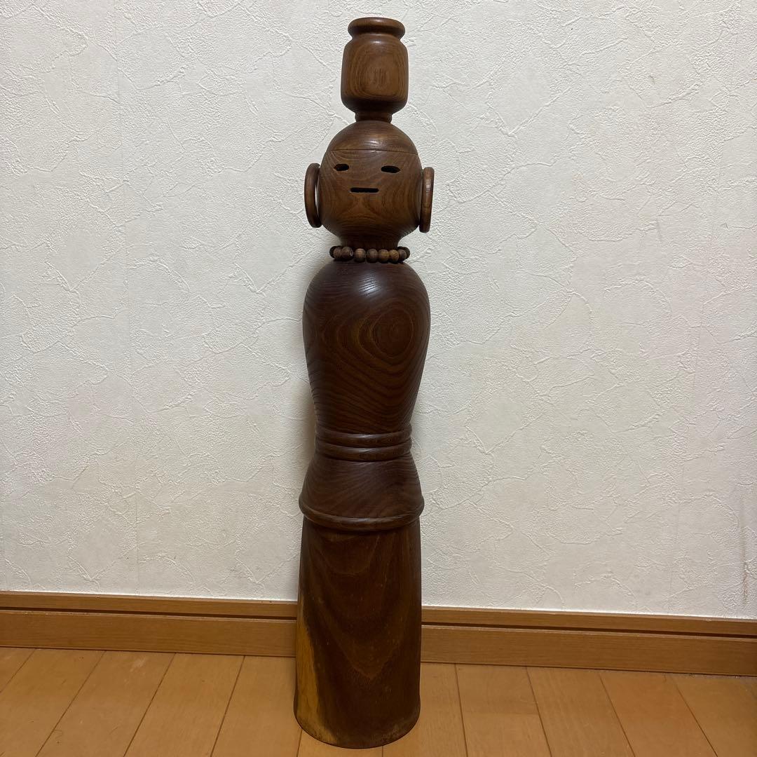 創作こけし　栗林一雪作品　「壺を運ぶ女」KokeshiDoll
