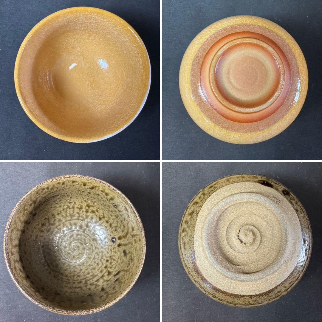 J02 送料無料　茶碗　9点　抹茶碗　在銘　箱無　まとめて　茶道具　陶器