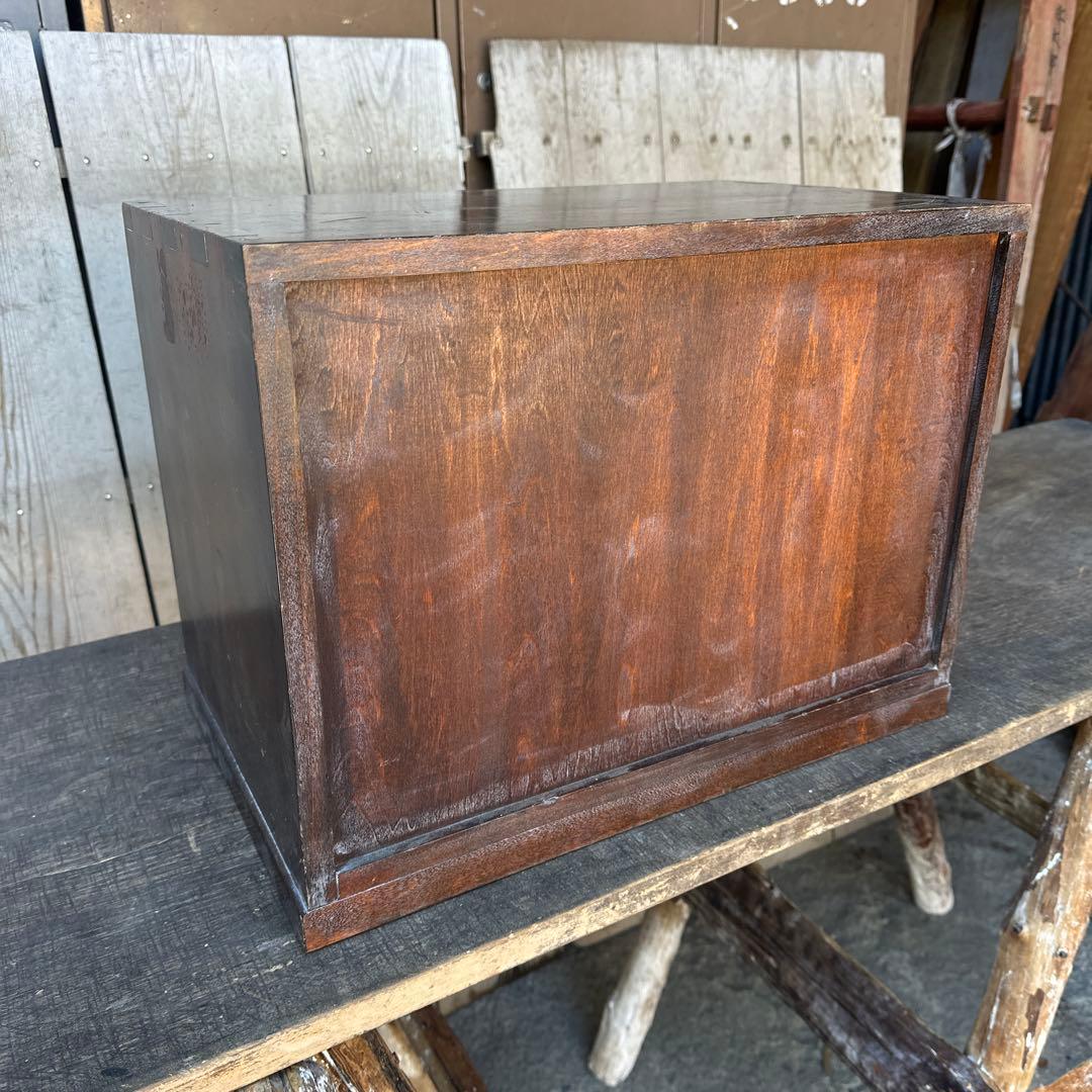 松本民藝風 木製小引き出し4杯 古家具 民藝家具