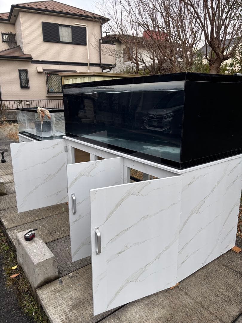 引き取り限定⇒ 180-60-80 オーバーフローアクリル水槽 と台のセット