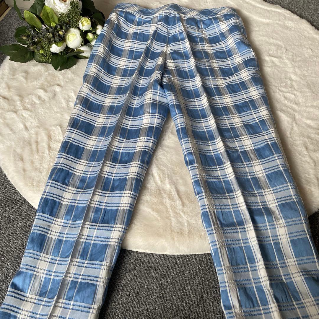 [新品タグ付き] MOSCHINO チェック柄パンツ Lサイズ ゴルフパンツ