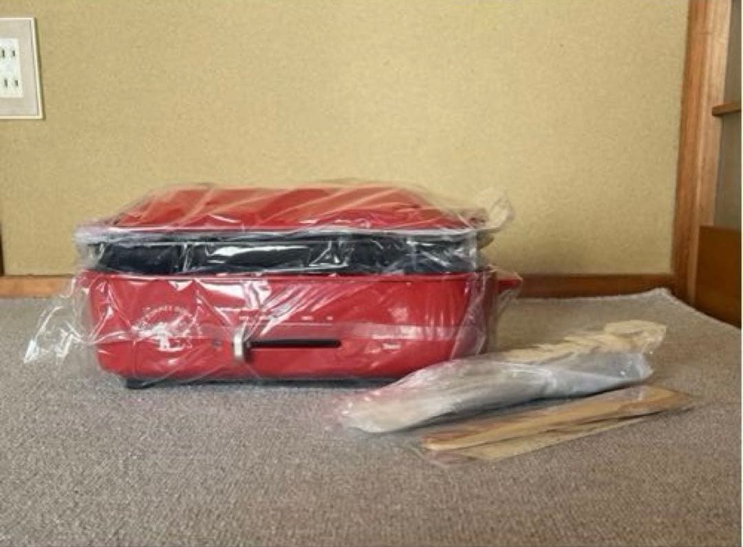 リサとガスパールホットプレート　赤（BRUNO）未使用