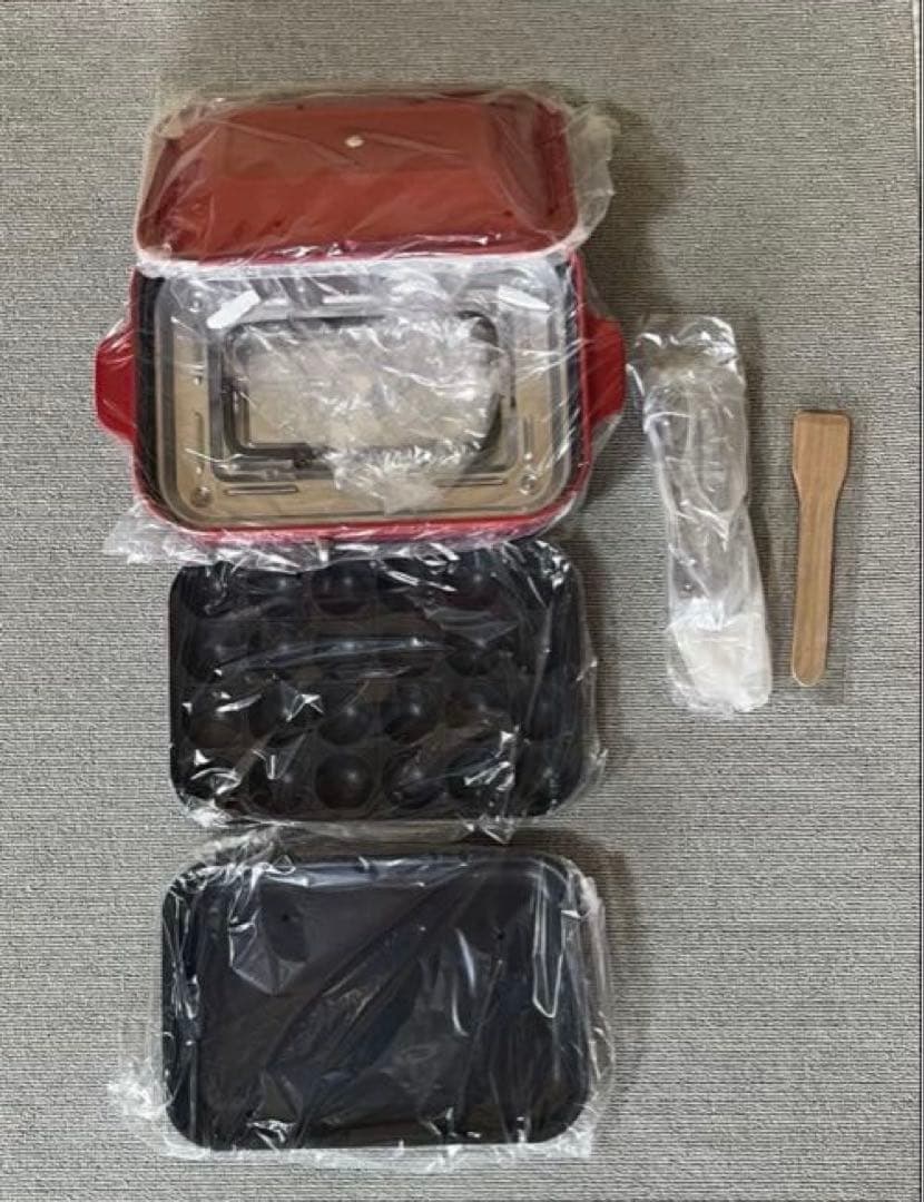 リサとガスパールホットプレート　赤（BRUNO）未使用