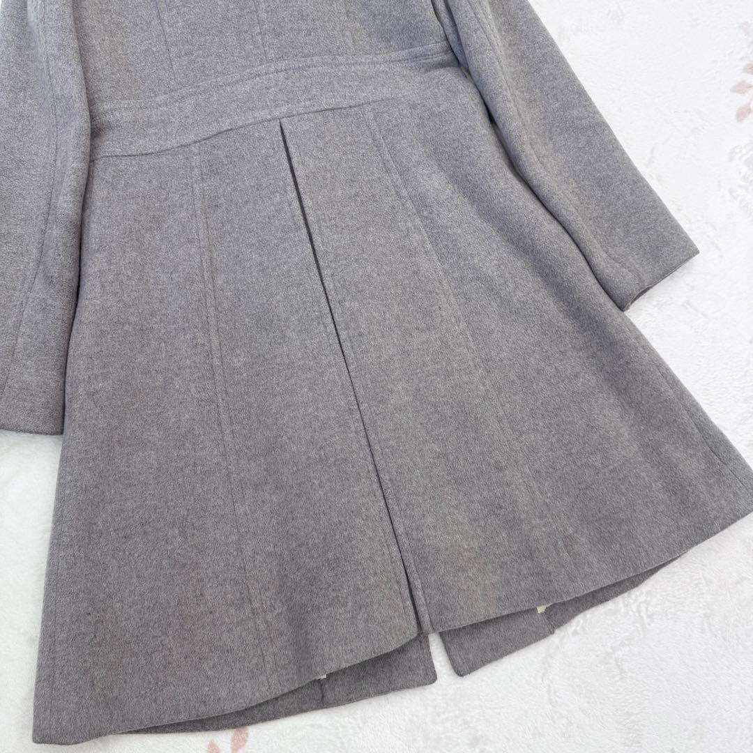 希少 40 L ブルーレーベルクレストブリッジ ウール ロング コート グレー